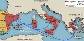 Aragonees gebied in 1443