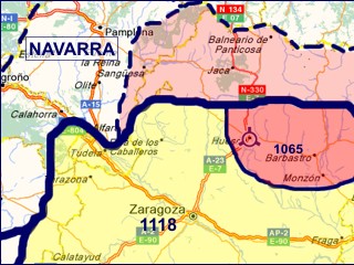 kaart mozarabisch links